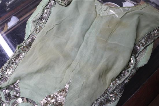 A 1920s silk and sequin dress